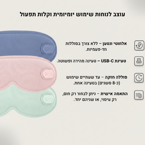 LumiCare - פתרון מתקדם ליובש וחזרה ללחות הטבעית בעיניים